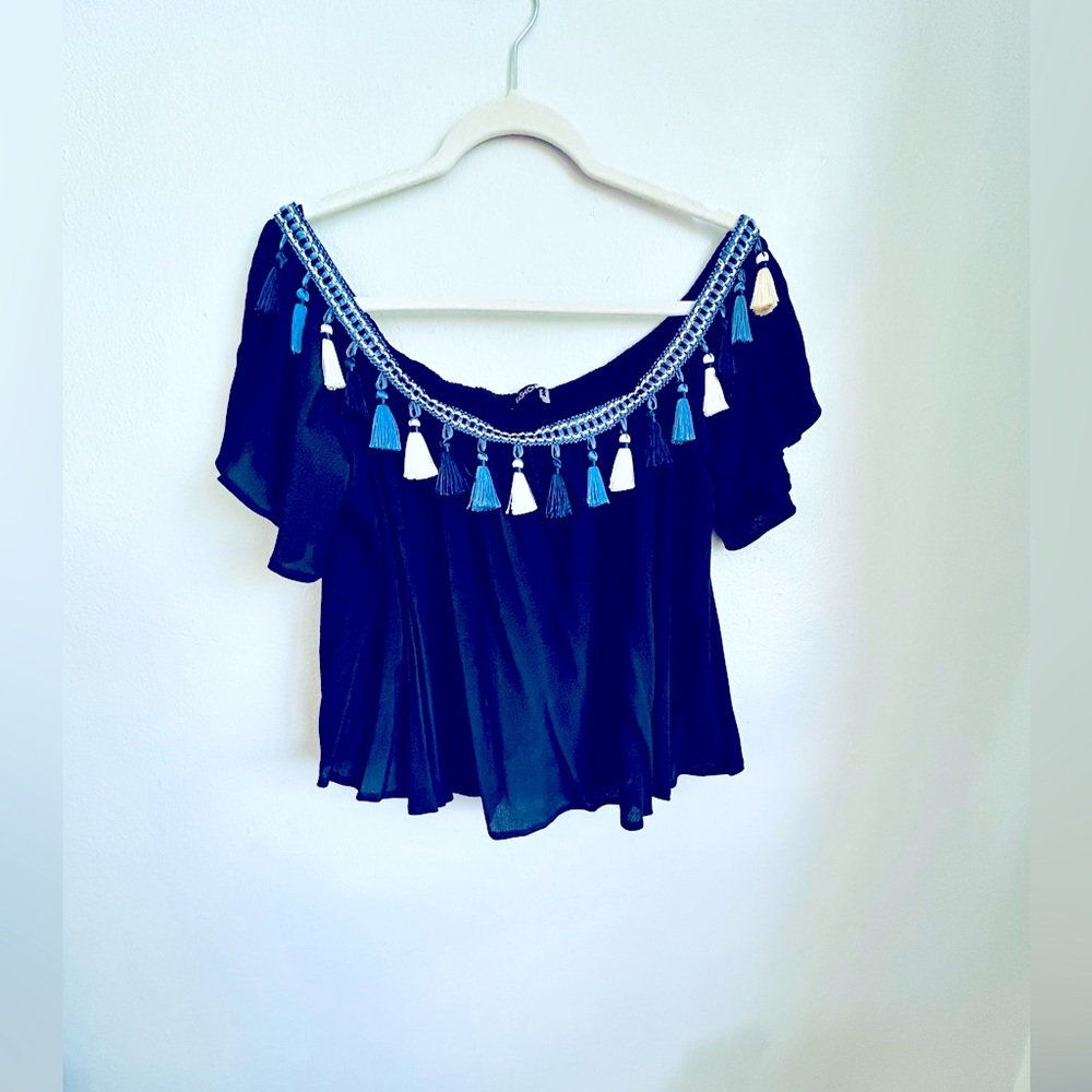 Off Shoulder Top, Fashion Nova Brand Blue XL